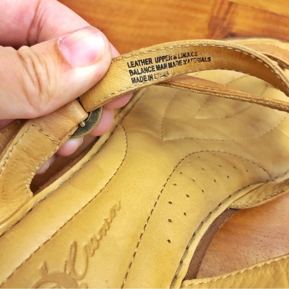 Born Crown Genuine Leather Boho Brown Flip Flops Thong Straps Slippers Sandals. - Picture 5 of 8